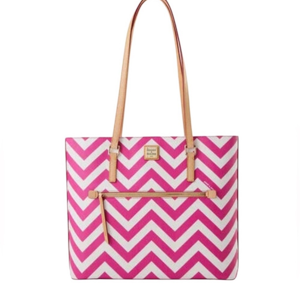 Dooney and Bourke Pink Chevron Tote and Wallet Set!